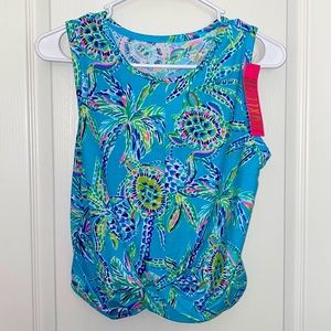 Lilly Pulitzer Greer Tank Bermuda Blue Turtle
